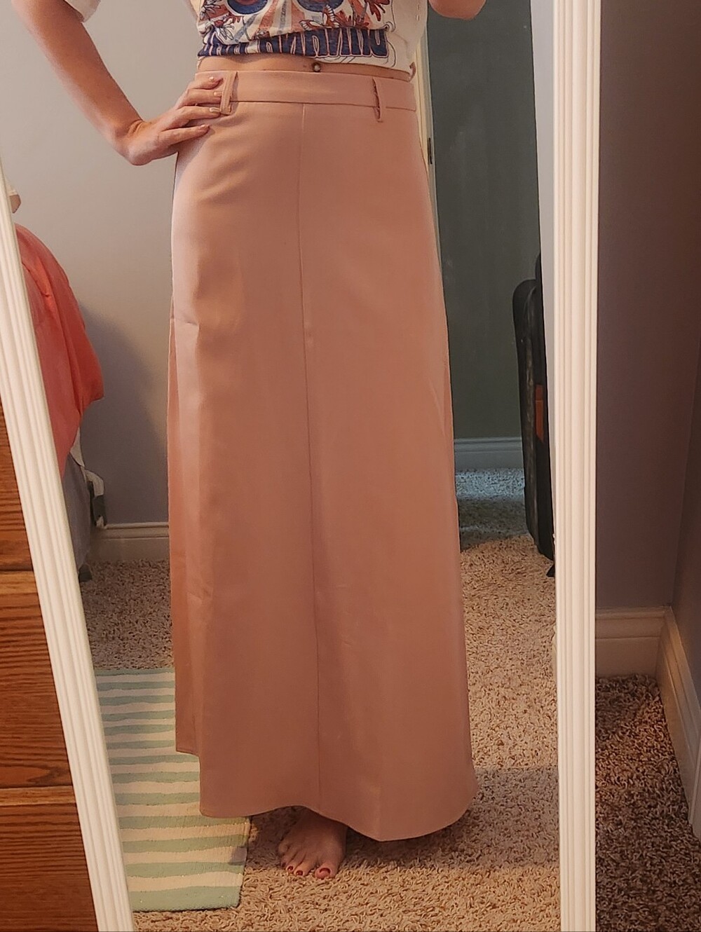 Aleeza Paris Rosalie A-line Maxi Skirt Size S - Dusty Rose